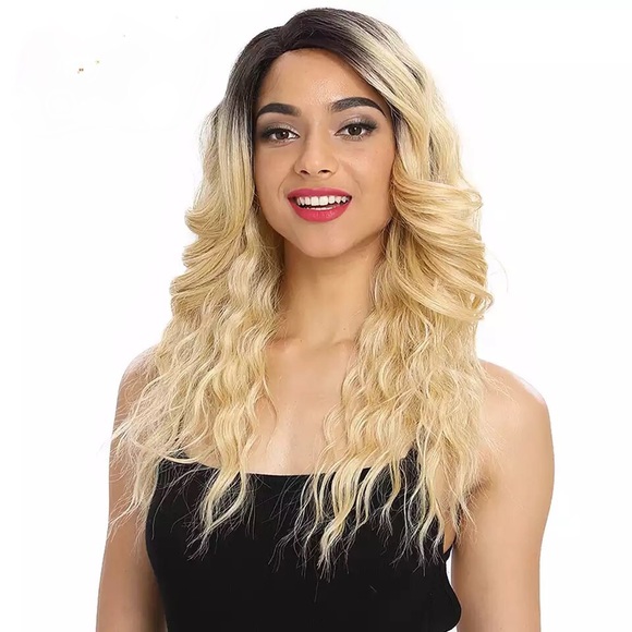 New Wavy Synthetic Hair Lace Part Wig 22\